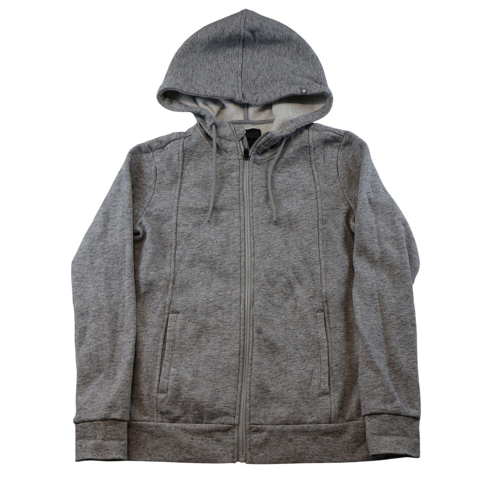 FIGS Womens XS Full Zip Hoodie Heather Gray Fleece Scrub Jacket WXXOW1004